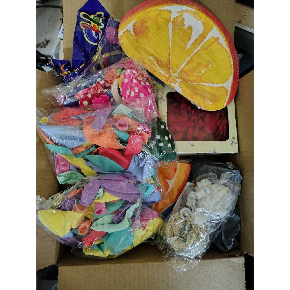 Party Decor Lot 117 - Balloons, Curtain Lights, Rose Petals, Napkins